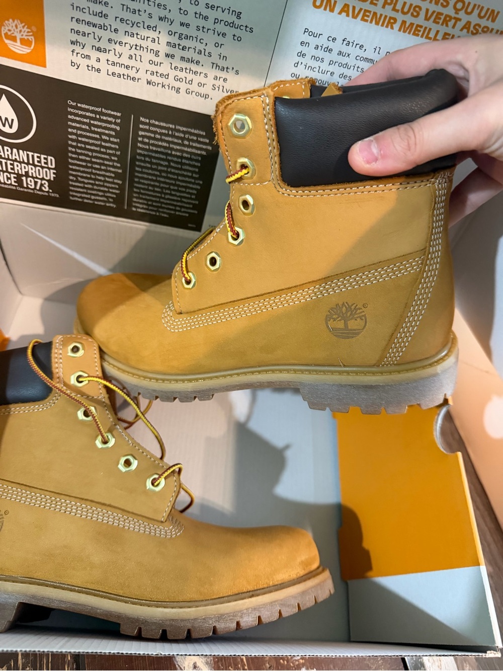 Timberland Orange and White Branded Shoe Box - Picture 4 of 4
